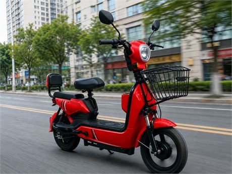 Red Two-Wheeled Electric Scooter (Assembly Required)
