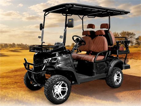 Black 4 Seat Golf Cart (Assembly Required)