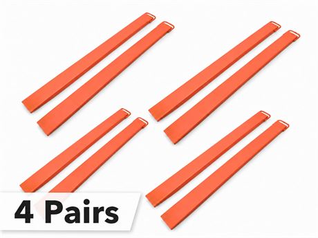 4 Pairs - Orange Forklift Extensions - 84 inch