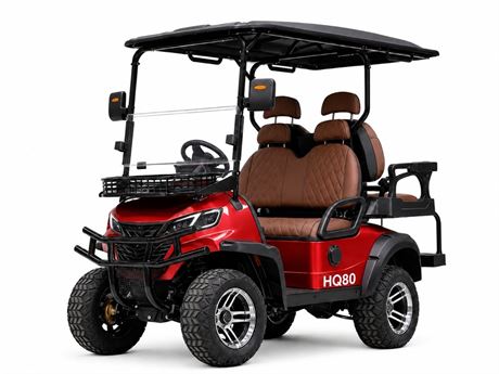 Red HQ80 Electric Golf Cart (Assembly Required)