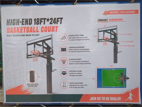 Basketball Court Kit - 18ft x 24ft